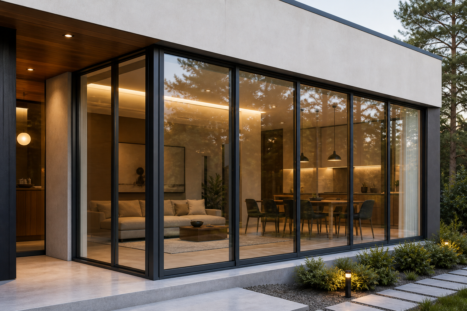 Slim aluminum window system